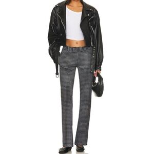 FREE PEOPLE Jana Flare Trouser Plaid Charcoal | 4